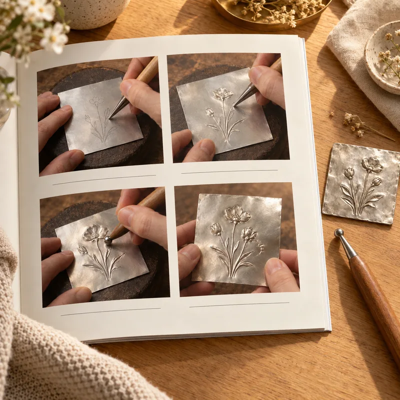 Step-by-step photo guide for a first piece